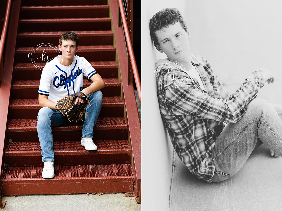 Iowa Baseball Player Senior Session Photographed by IA Senior Photographer KS Photography