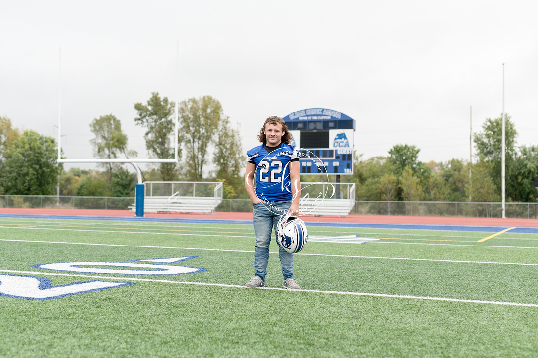 Iowa farm Senior Session of high school athlete by IA Senior Photographer KS Photography