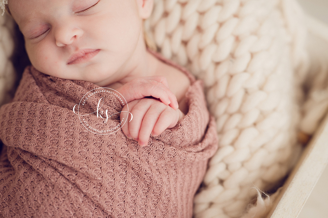 Precious Newborn Girl + Family session photographed by IA newborn Photographer KS Photography