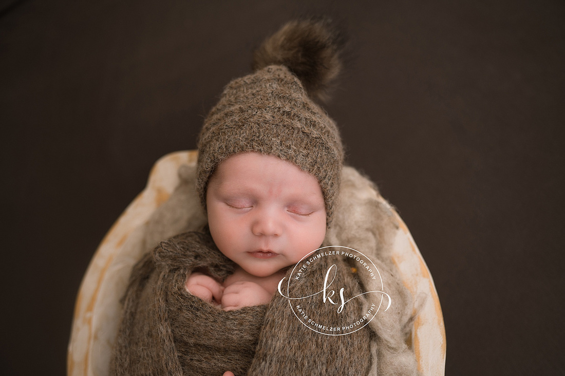 Sleepy Baby Boy Newborn Session photographed by Iowa Newborn Photographer KS Photography 