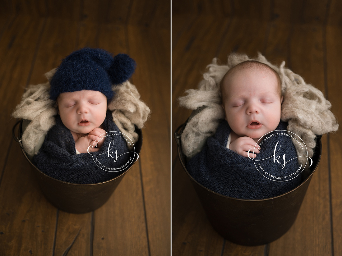 Sleepy Baby Boy Newborn Session photographed by Iowa Newborn Photographer KS Photography 