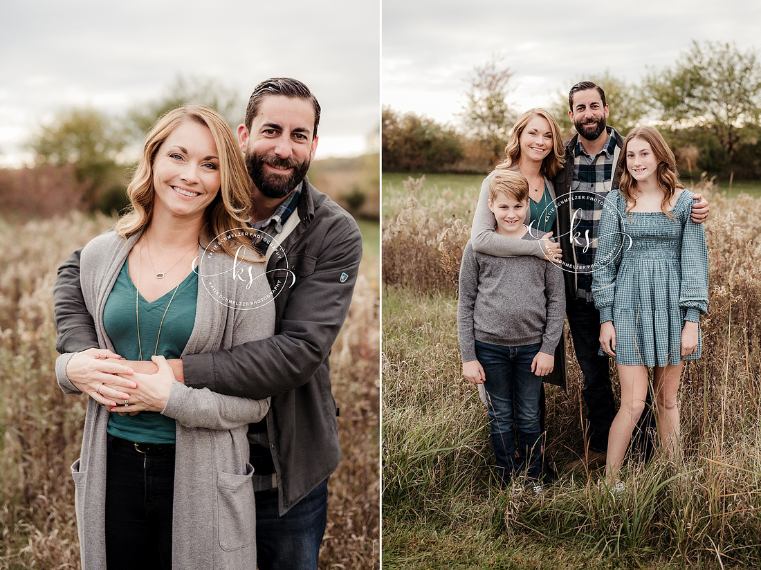 IA Sunset Family Session photographed by Iowa Family Photographer KS Photography