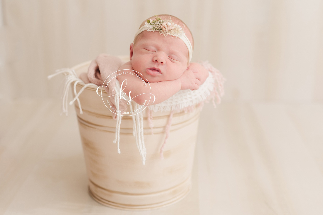 IA Newborn baby girl photographed by Iowa Newborn Photographer  KS Photography