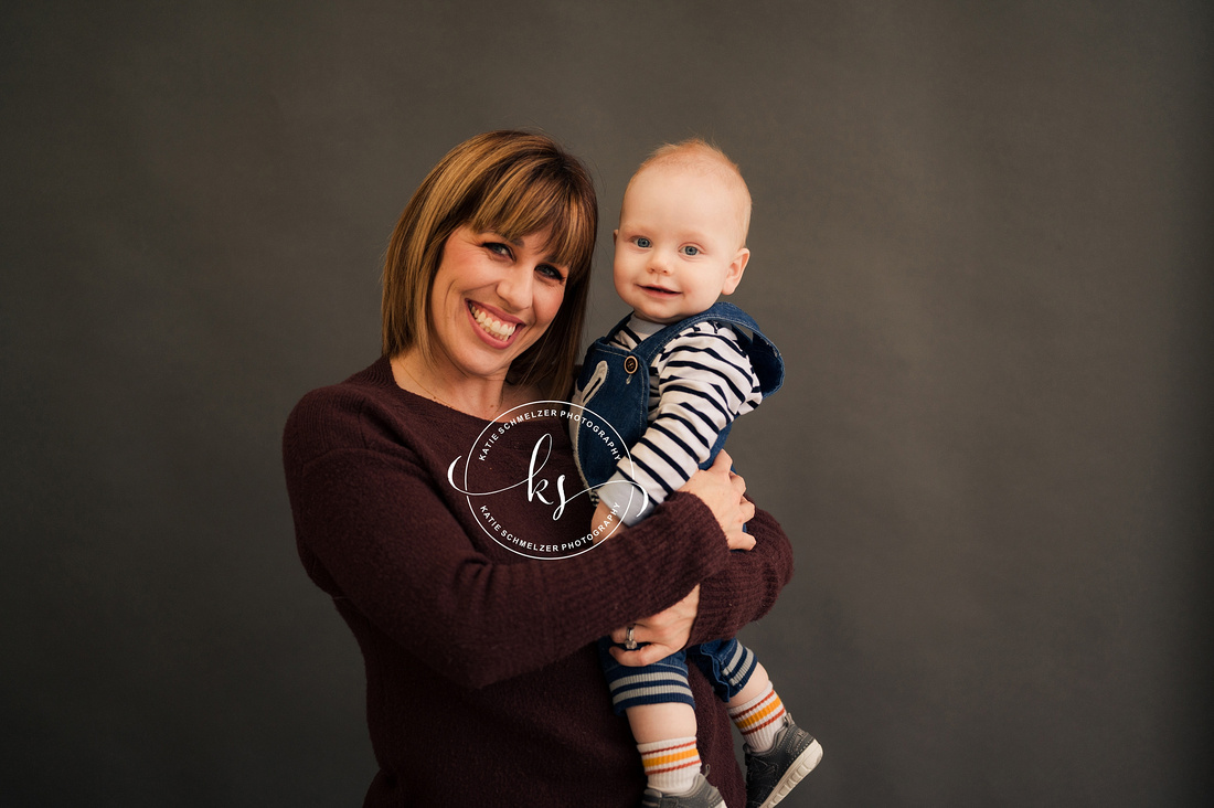 One Year Milestone Portraits photographed by IA Family + Newborn Photographer KS Photography