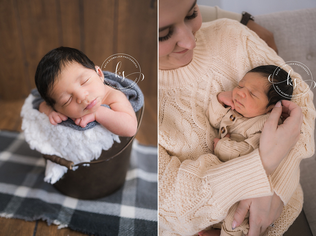 Cozy Iowa Newborn Session photographed by  Iowa Newborn Photographer KS Photography 