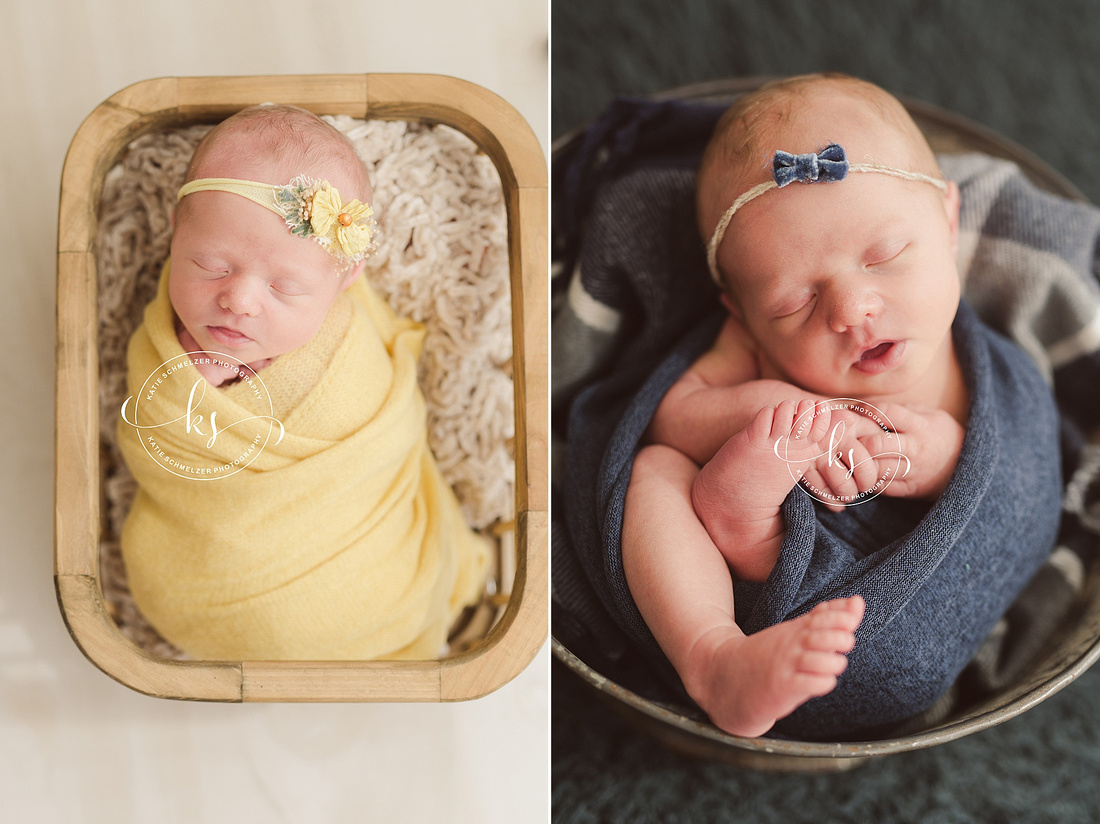 IA Newborn baby girl photographed by Iowa Newborn Photographer  KS Photography