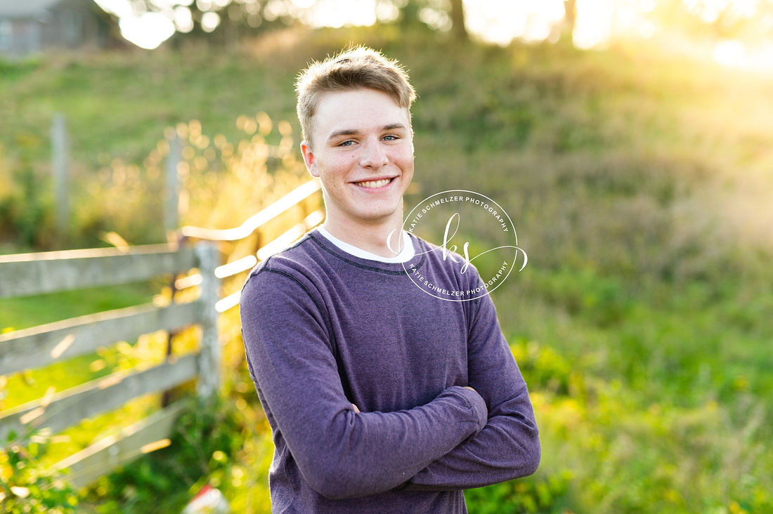 Iowa Senior Portraits on Family Farm photographed by IA Senior Photographer KS Photography