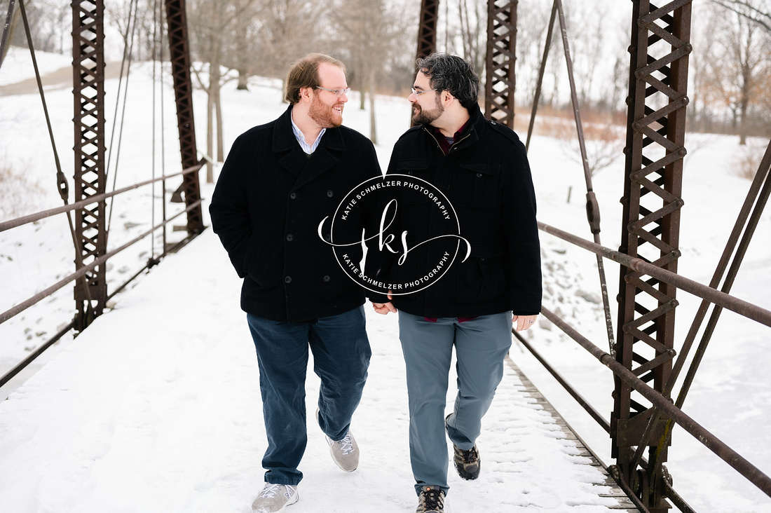 Iowa Winter Engagement Session photographed by KS Photography