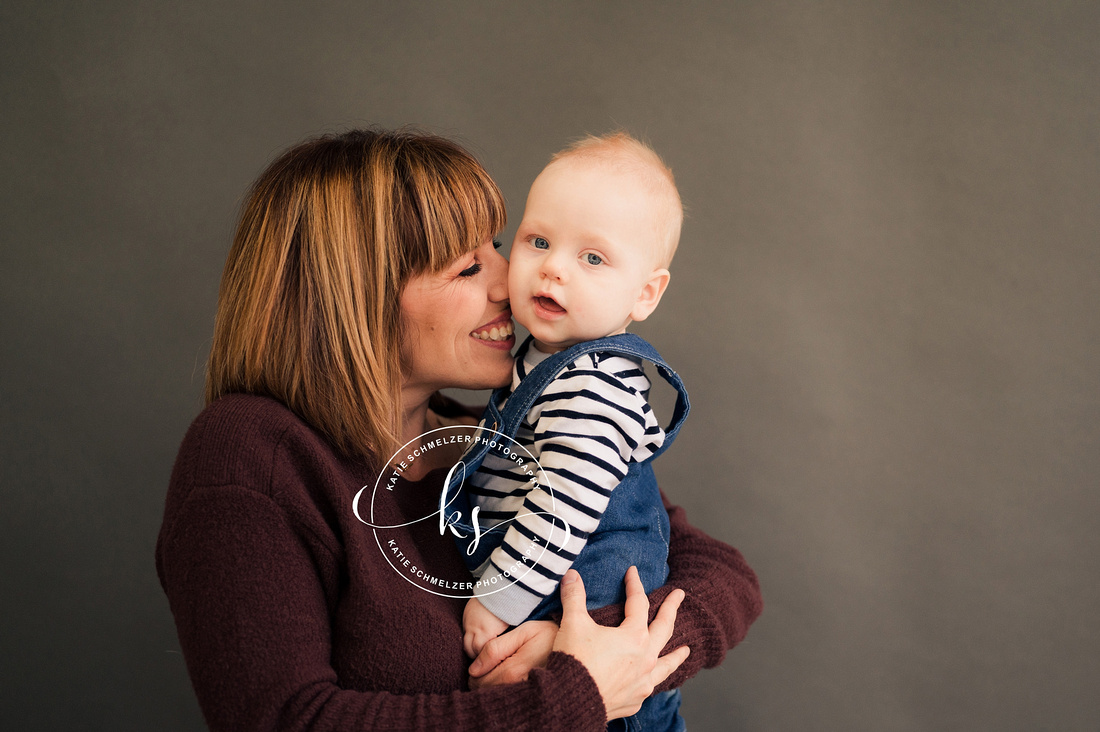 One Year Milestone Portraits photographed by IA Family + Newborn Photographer KS Photography