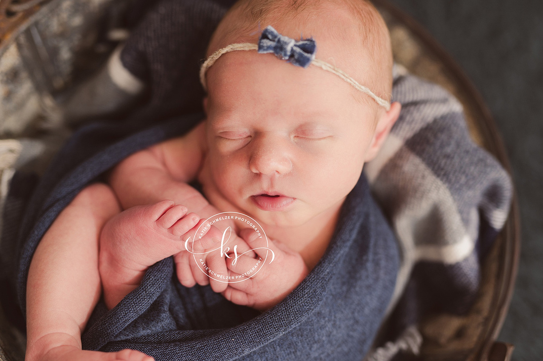 IA Newborn baby girl photographed by Iowa Newborn Photographer  KS Photography