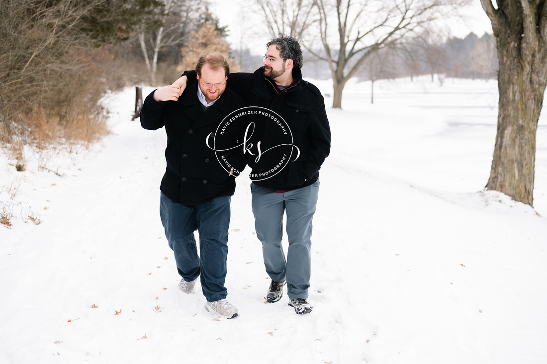 Iowa Winter Engagement Session photographed by KS Photography