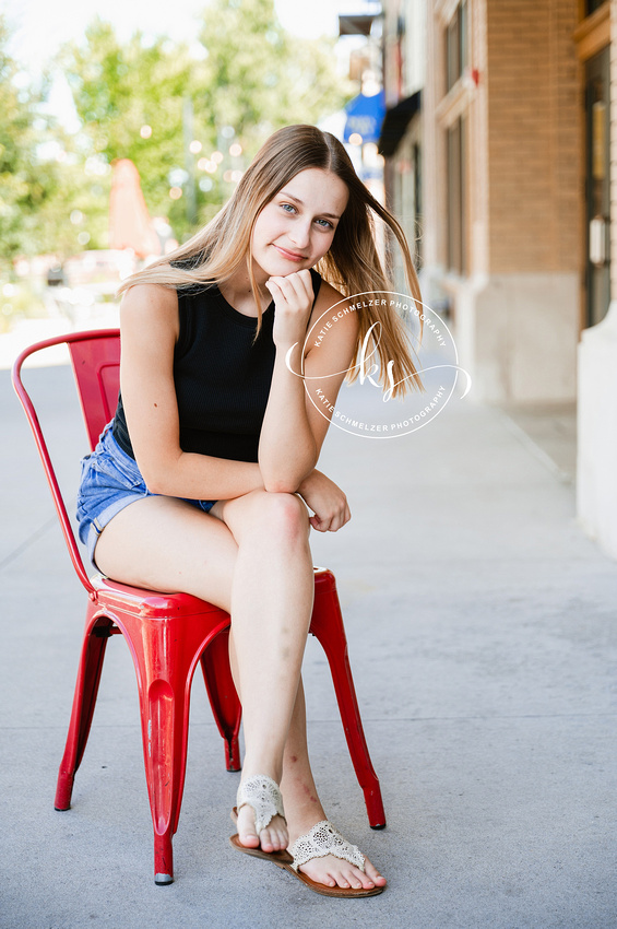 Downtown Iowa City Senior Portraits photographed by IA Senior Photographer KS Photography