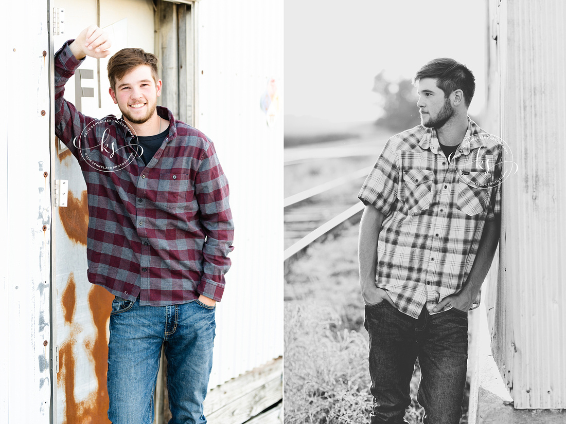 Small Town inspired Senior Session photographed by Iowa Senior Photographer  KS Photography