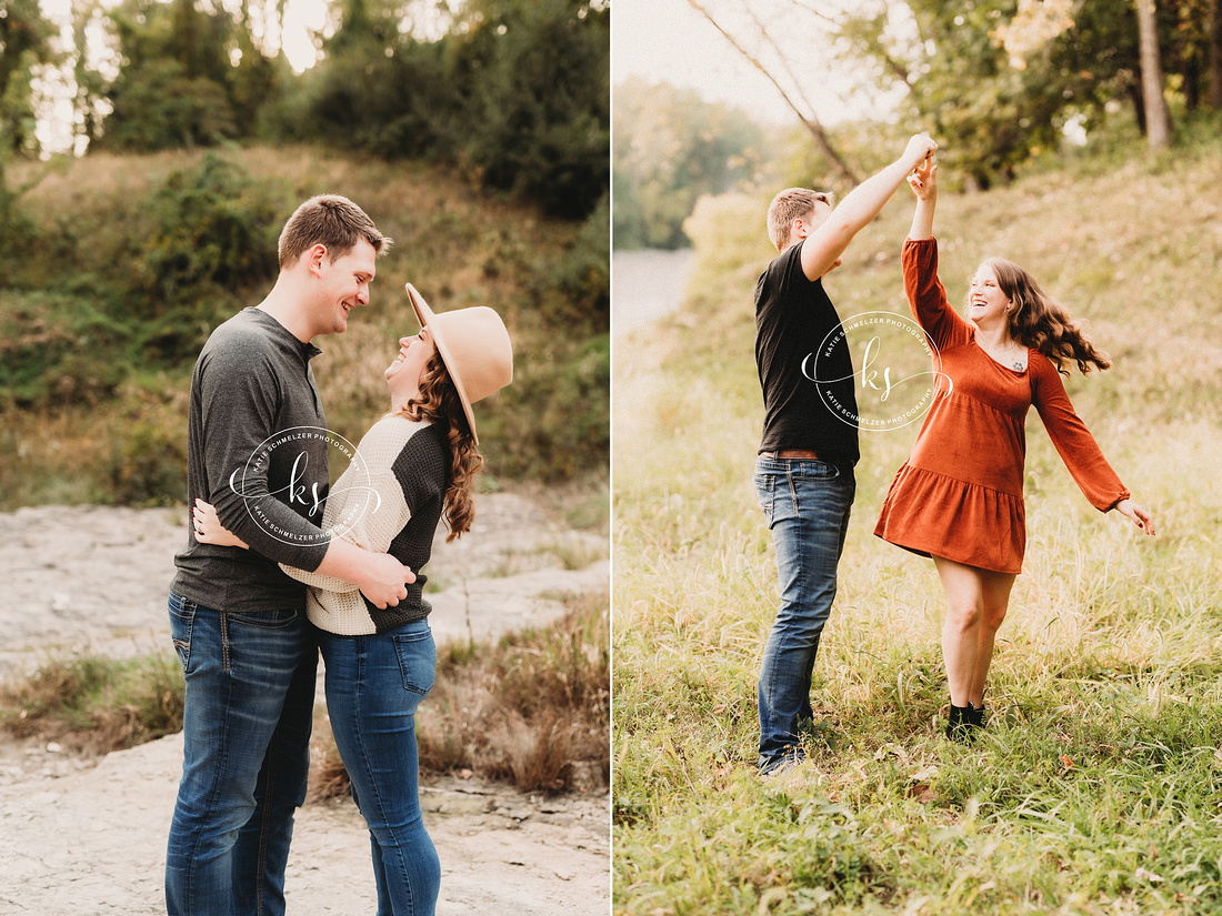 Iowa Outdoor Engagement Session photographed by IA Engagement Photographer KS Photography