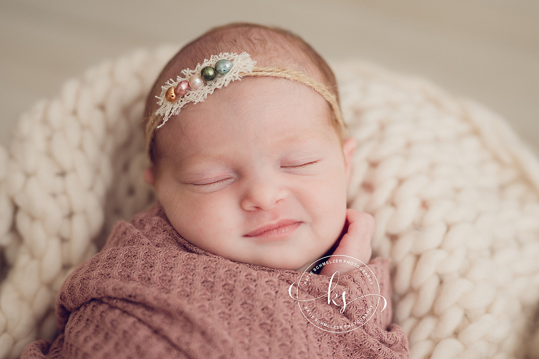 Precious Newborn Girl + Family session photographed by IA newborn Photographer KS Photography