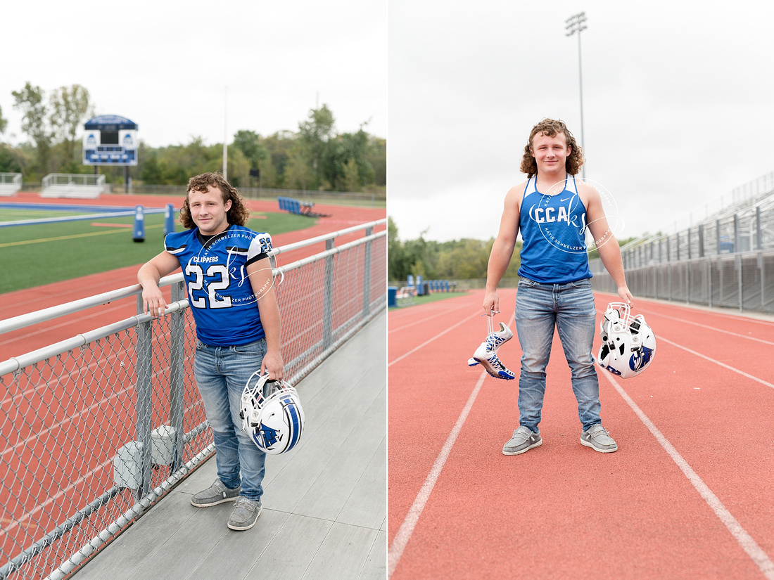 Iowa farm Senior Session of high school athlete by IA Senior Photographer KS Photography