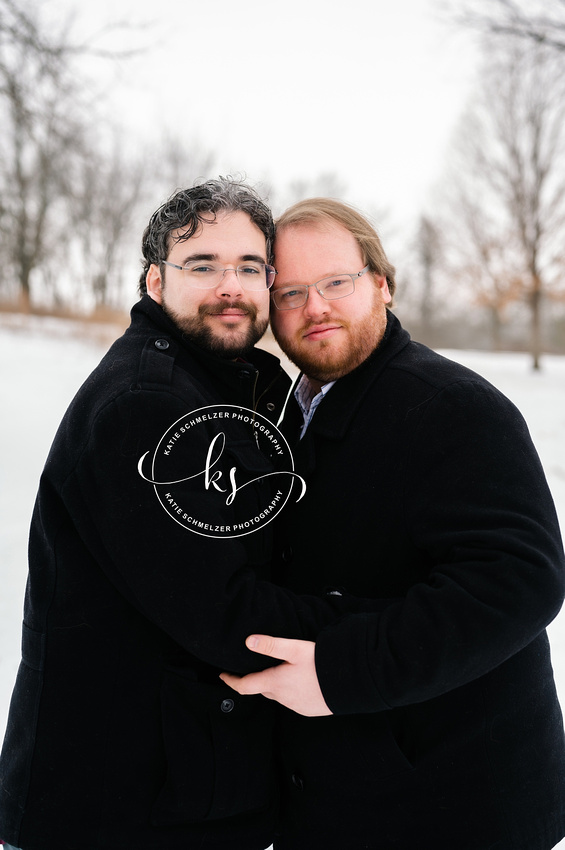 Iowa Winter Engagement Session photographed by KS Photography