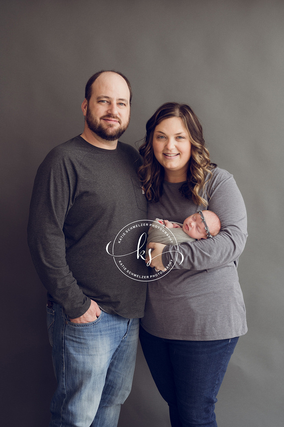 Precious Newborn Girl + Family session photographed by IA newborn Photographer KS Photography