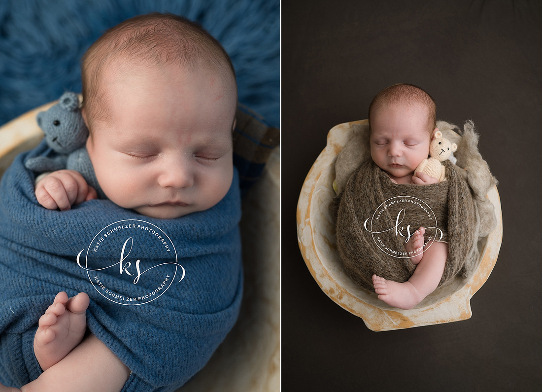 Sleepy Baby Boy Newborn Session photographed by Iowa Newborn Photographer KS Photography 