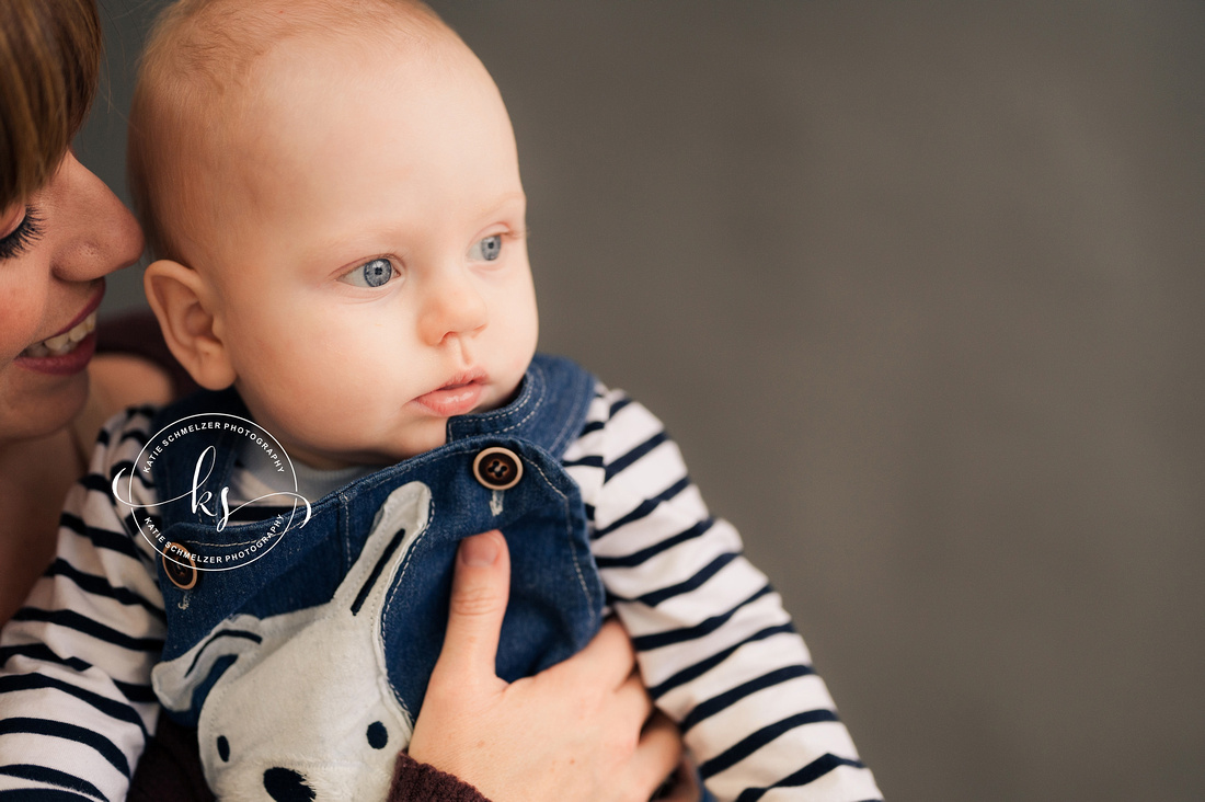 One Year Milestone Portraits photographed by IA Family + Newborn Photographer KS Photography